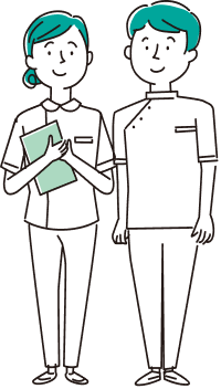 専門家の男女のイラスト